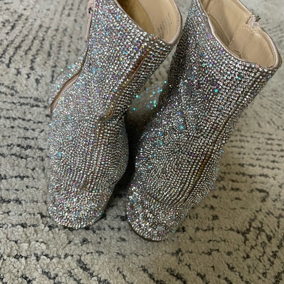 Betsy Johnson Rhinestone Ankle Boots Size 10 - Picture 3 of 5